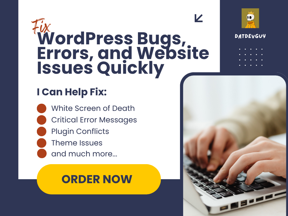 I Will Fix WordPress Bugs, Errors, and Website Issues Quickly